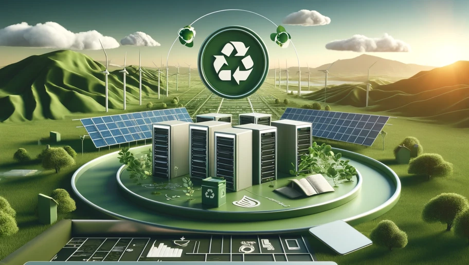 Bild på servrar och hållbarhet för Världsmiljödagen