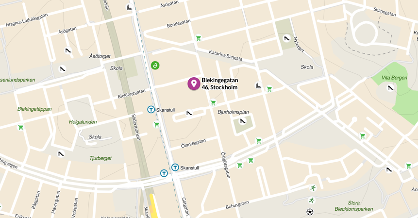 Karta Blekingegatan 46